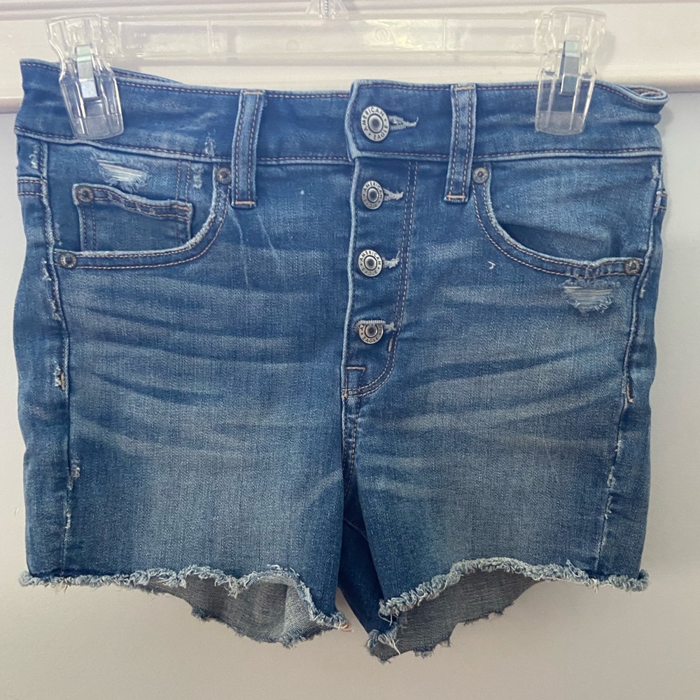 American eagle button closure jean shorts